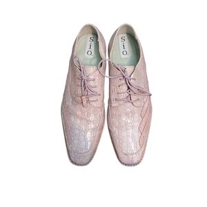 Sio Faux Crocodile Alligator Purple Lavender Light Pink Dress Shoes Men …